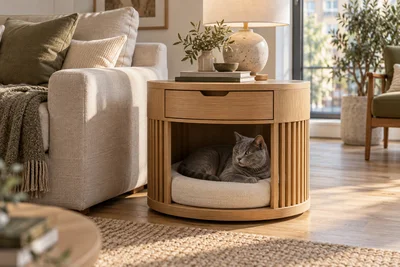 Round Pet Bed Side Tables: A Buyer’s Guide to Curved Construction, Removable Cushions and Flat-Pack Development