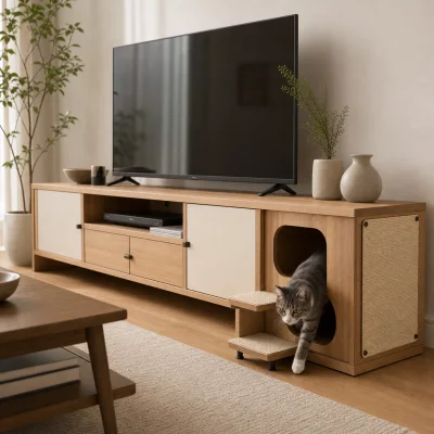 Cat Activity TV Console
