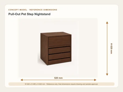 Pull-Out Pet Step Nightstand