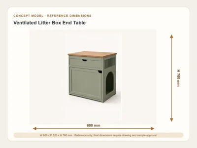 Ventilated Litter Box End Table