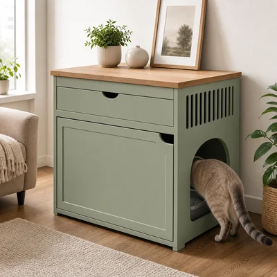 Ventilated Litter Box End Table